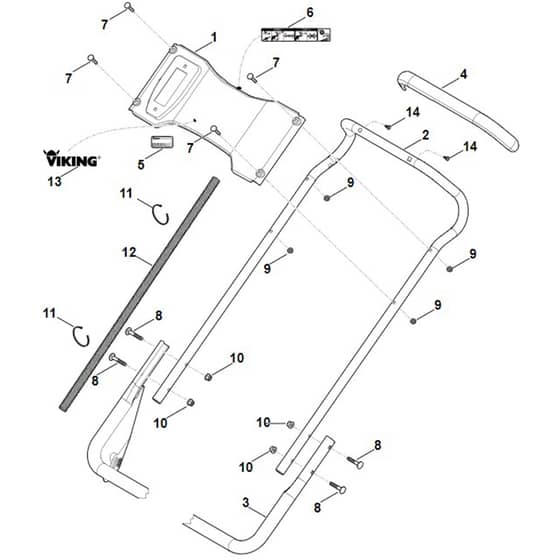 Viking MB756.0 GS - Handle Lower Part - Parts Diagram