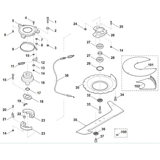 Viking MB858.0 - Blade Clutch - Parts Diagram