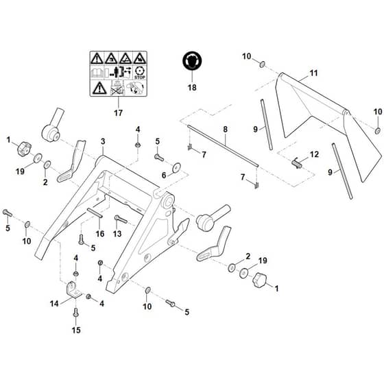 Viking MB858.0 - Bracket, Ejection Flap - Parts Diagram