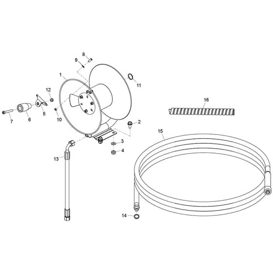 Belle MBX 08-120E+ - Optional Equipment -Hose Reel Assembly