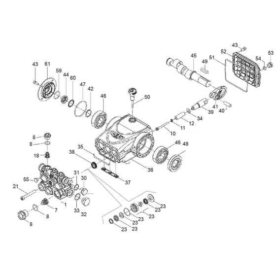 Belle MBX 08-120E+ - Pump Assembly