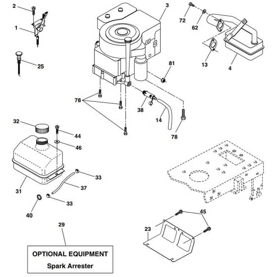 McCulloch MC1292RB - 96061001800 - 2008-11 - Engine Parts Diagram