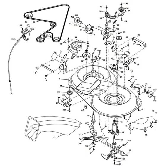 McCulloch MC1292RB - 96061001800 - 2008-11 - Mower Deck - Cutting Deck Parts Diagram