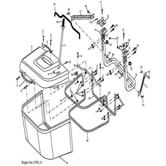 McCulloch MC1292RB - 96061001801 - 2008-11 - Bagger Parts Diagram