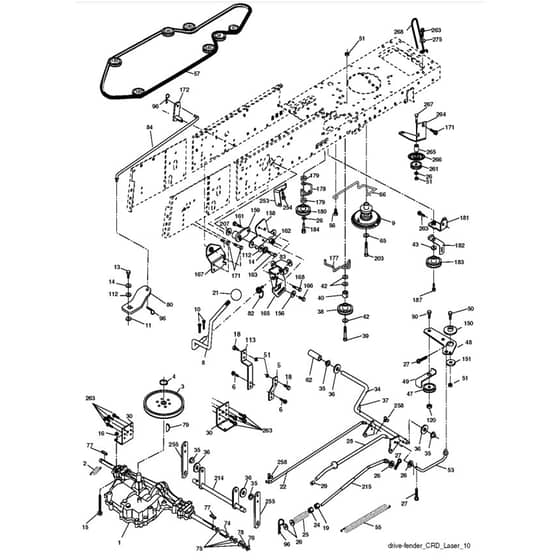 McCulloch MC1292RB - 96061001801 - 2008-11 - Drive Parts Diagram