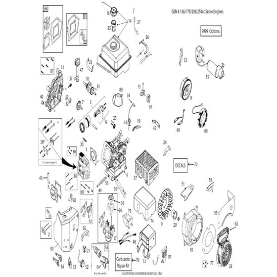 McCulloch MC1292RB - 96061001801 - 2008-11 - Engine Parts Diagram