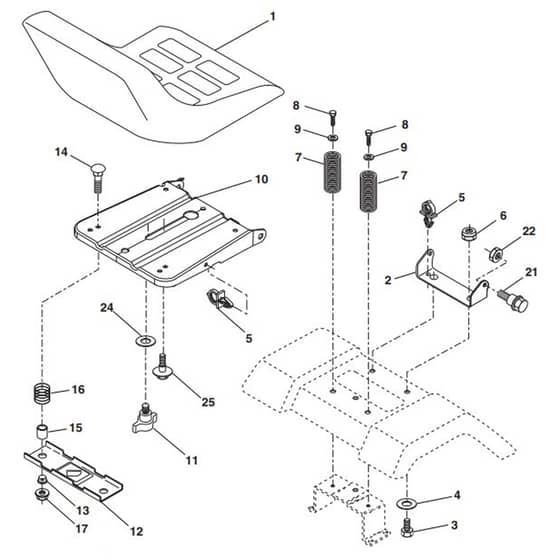 McCulloch MC13538LT - 96012010301 - 2010-06 - Seat Parts Diagram