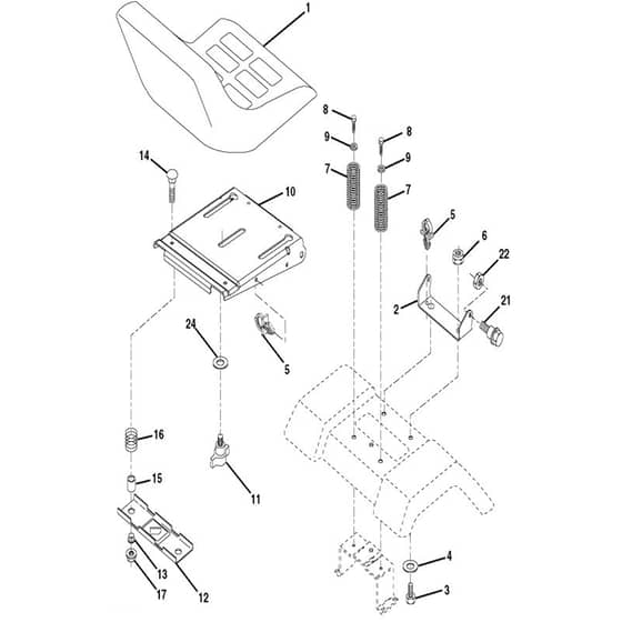 McCulloch MC17107 - 96011008400 - 2010-01 - Seat Parts Diagram