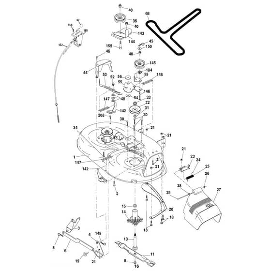 McCulloch MC18542LT - 96012010400 - 2010-06 - Mower Deck - Cutting Deck Parts Diagram