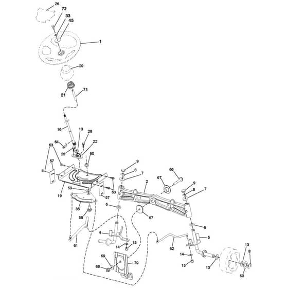 McCulloch MC195H42LT - 96042011400 - 2009-11 - Steering Parts Diagram