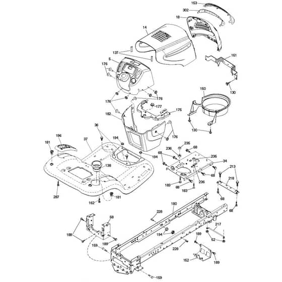 McCulloch MC195H42LT - 96042011401 - 2010-05 - Chassis & Enclosures Parts Diagram