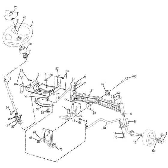 McCulloch MC2042YT - 96042011500 - 2010-05 - Steering Parts Diagram