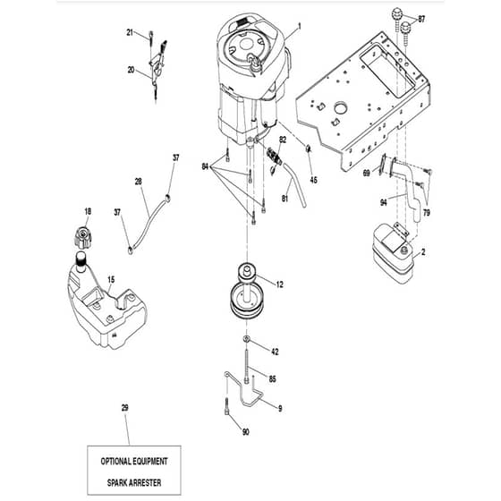 McCulloch MC2042YT - 96048001600 - 2010-12 - Engine Parts Diagram