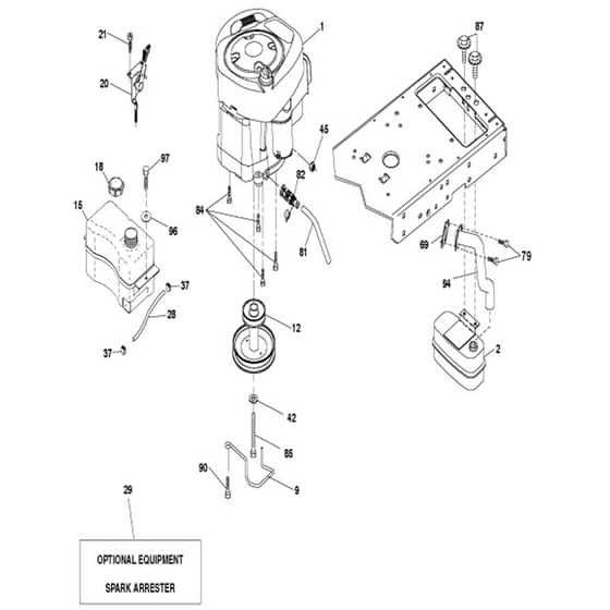 McCulloch MC20H42YT - 96048002700 - 2012-01 - Engine Parts Diagram