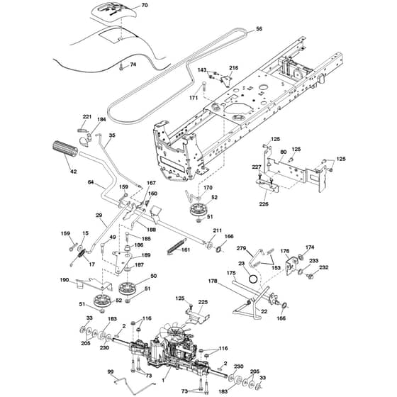 McCulloch MC20H42YT - 96048002701 - 2012-08 - Drive Parts Diagram