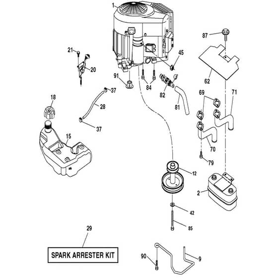 McCulloch MC20V42YT - 96042013002 - 2011-08 - Engine Parts Diagram