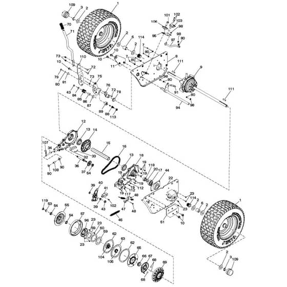 McCulloch MC30 - 96021001700 - 2012-01 - Drive Parts Diagram