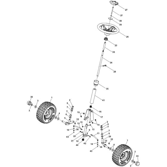 McCulloch MC30 - 96022001300 - 2011-03 - Steering Parts Diagram