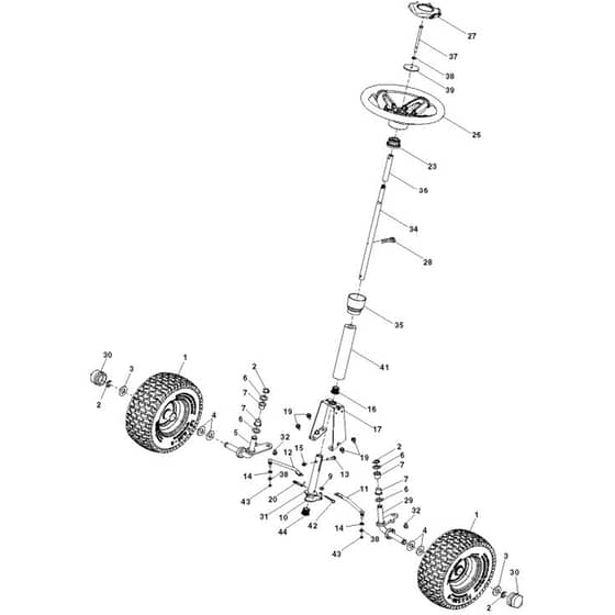 McCulloch MC30 - 96022001301 - 2011-11 - Steering Parts Diagram