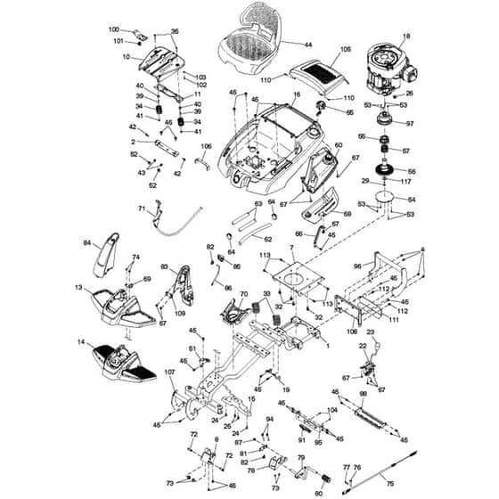 McCulloch MC30 - 96028000201 - 2011-11 - Chassis & Enclosures Parts Diagram