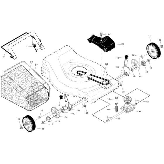 McCulloch MC550 F - 96142010100 - 2011-11 - Drive Parts Diagram