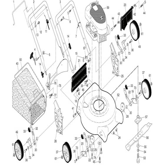 McCulloch MC550 R - 96132005300 - 2010-02 - Product Complete Parts Diagram