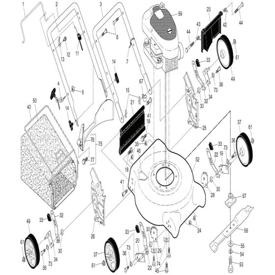 McCulloch MC550 R - 96132005301 - 2010-08 - Product Complete Parts Diagram