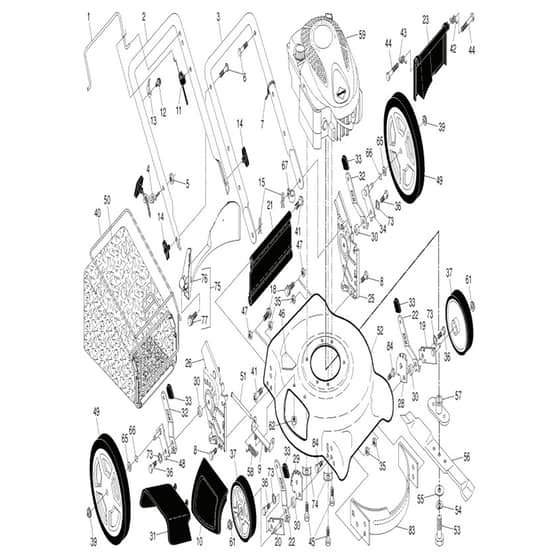 McCulloch MC550 R - 96132007000 - 2011-11 - Frame & Engine Parts Diagram