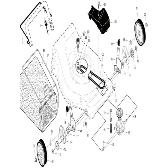 McCulloch MC625 F - 96142009600 - 2010-11 - Drive Parts Diagram
