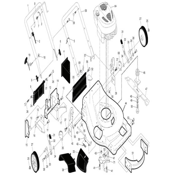 McCulloch MC625 FX - 96142009700 - 2010-11 - Frame & Engine Parts Diagram