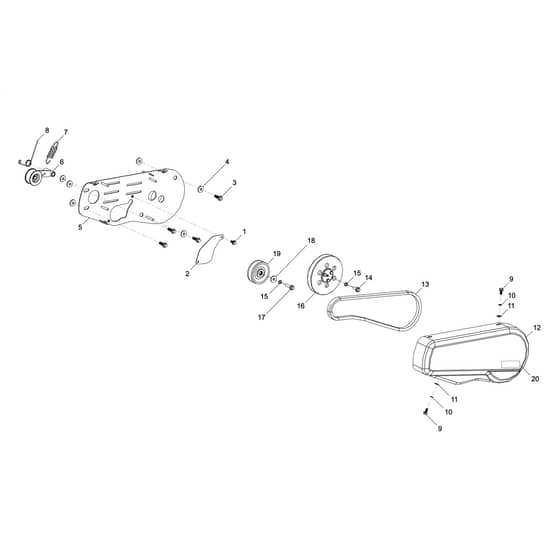 MC 350 -  - Efco Rotary Cultivator Hood Diagram
