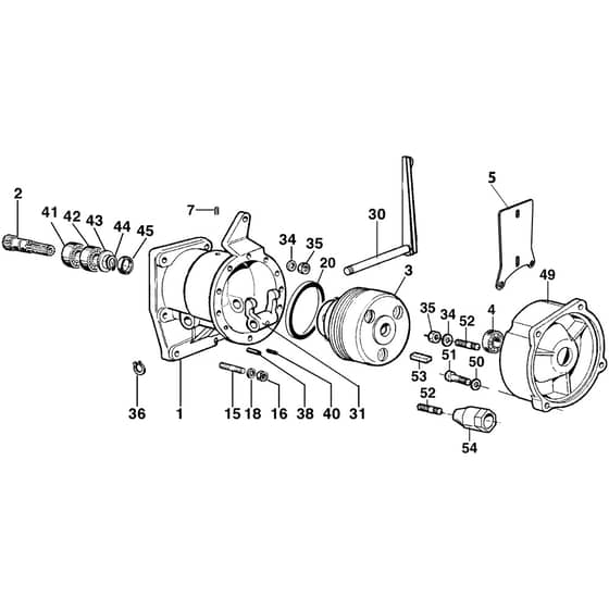 MC 417 S -  - Efco Rotary Cultivator Multi-disc clutch Diagram