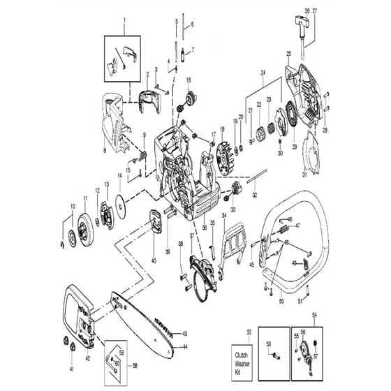 McCulloch MC 4218 AV - 2010-07_US - Chassis - Frame Parts Diagram