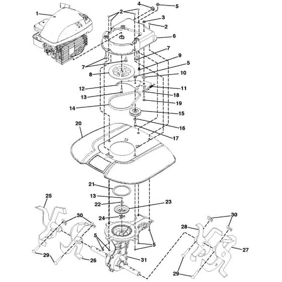 McCulloch MC 550 - 96083000300 - 2010-04 - Engine Parts Diagram