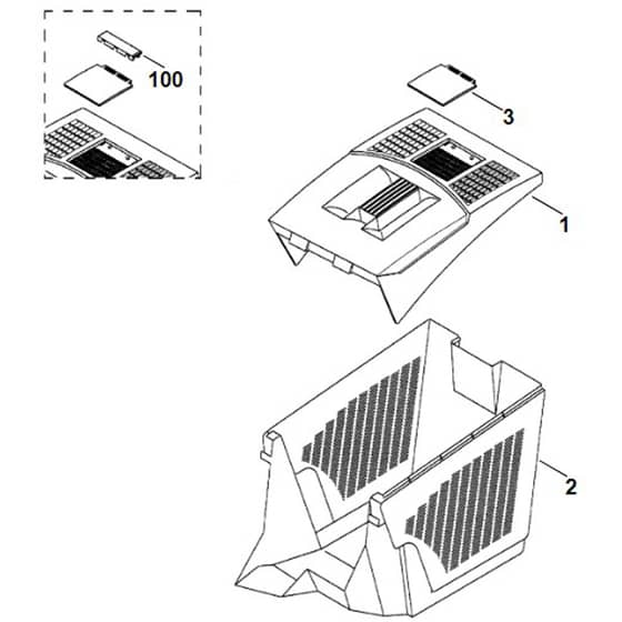 Viking ME360 - Grass Catcher Bag - Parts Diagram
