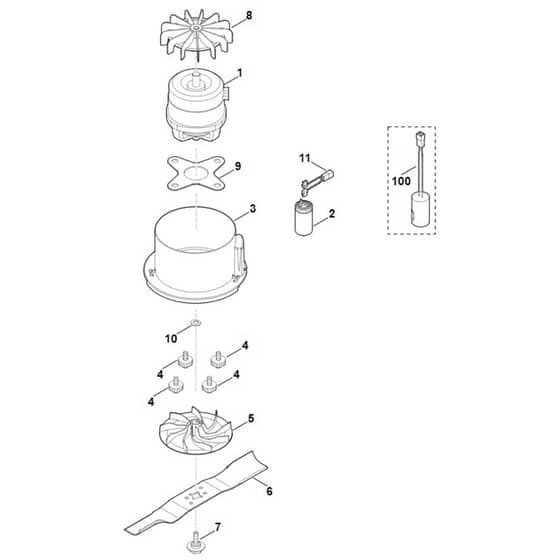 Viking ME443.0 C - Engine - Blade - Parts Diagram