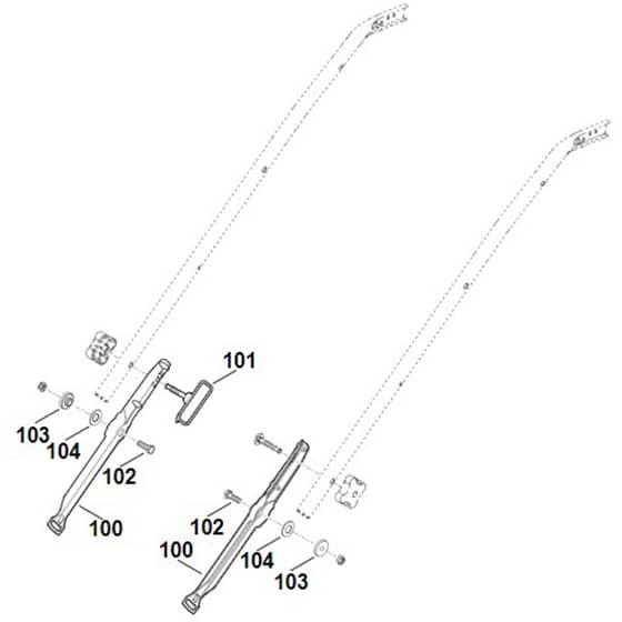 Viking ME545.0 C - Handle Lower Part 2 - Parts Diagram