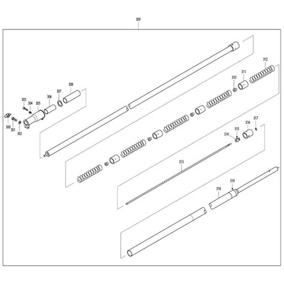 Makita ME-246.4 - Telescopic Petrol Pole Saw - Power Tool 05 Diagram