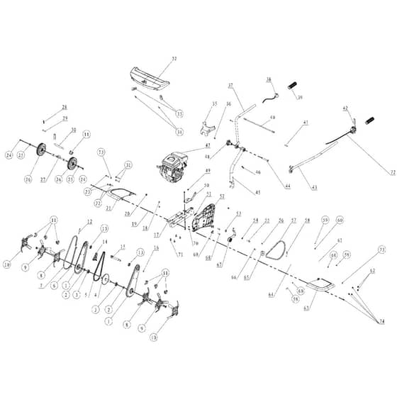 McCulloch MFT44 100 - 967097201 - 2017-01 - Product Complete Parts Diagram