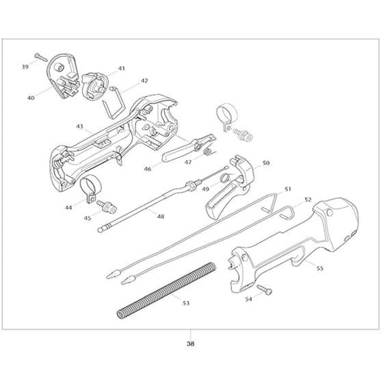 Makita MH246.4D - Petrol Pole Hedge Trimmer - Power Tool 02 Diagram