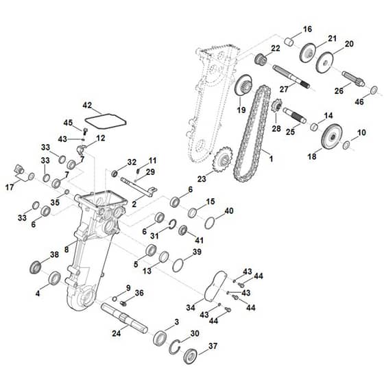Stihl MH600.1 - Gear Head - Parts Diagram