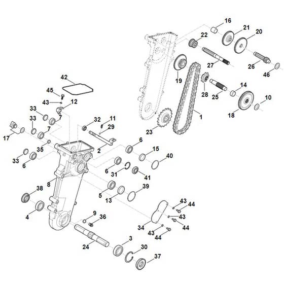Stihl MH610.0 - Gear Head - Parts Diagram