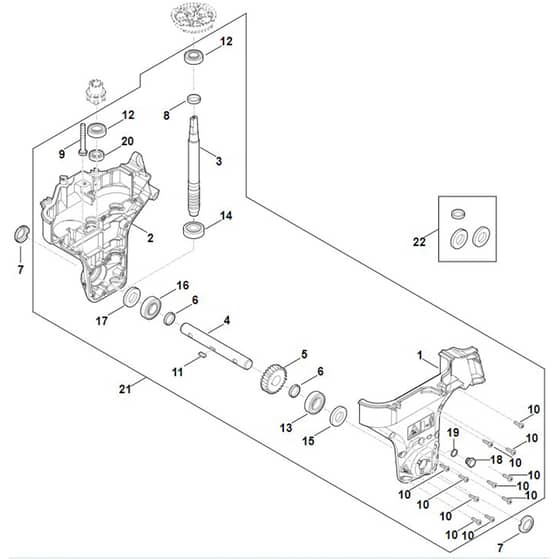 Stihl MH685.0 - Gear Head - Parts Diagram