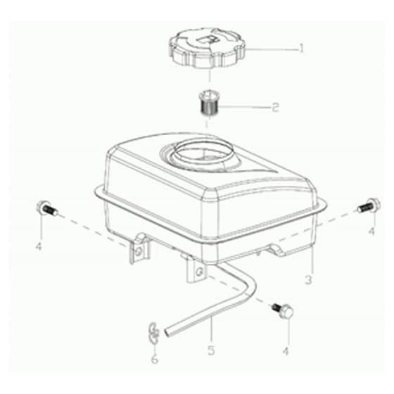 MH 155 K - Oleo-Mac Tiller Tank Diagram