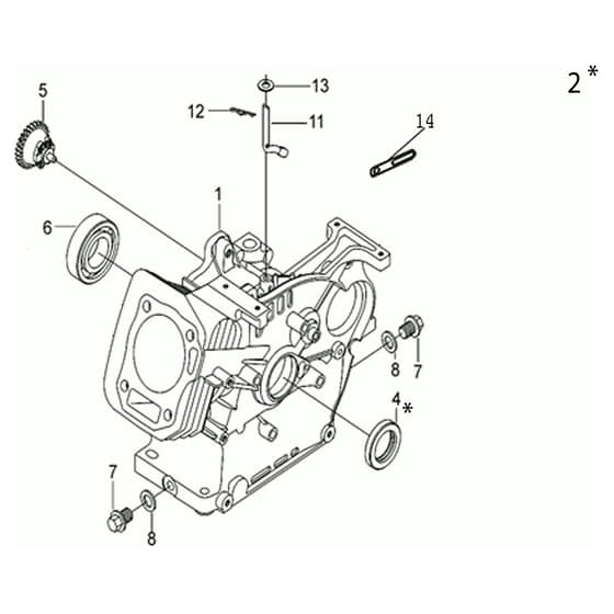 MH 175 RKS - Oleo-Mac Tiller Crankcase Diagram
