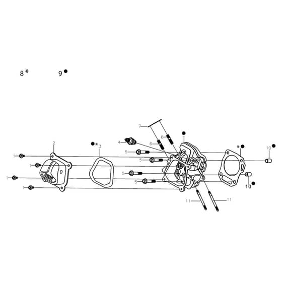 MH 175 RKS - Oleo-Mac Tiller Top cover Diagram