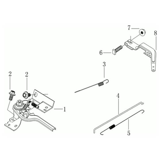 MH 198 RKS - Oleo-Mac Tiller Controls Diagram