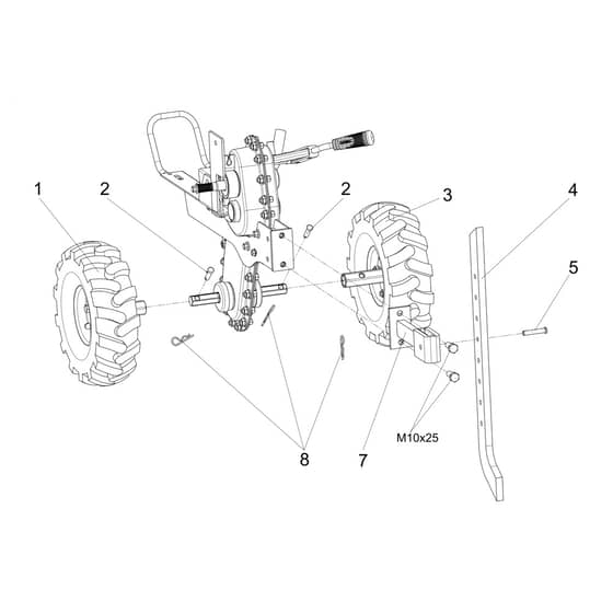 MH 542 - Oleo-Mac Tiller Drag bag Diagram
