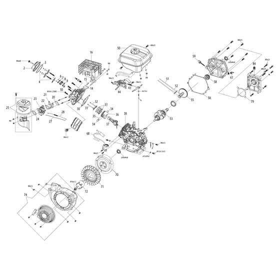 MH 776 - Oleo-Mac Tiller KH 270 W Engine Diagram