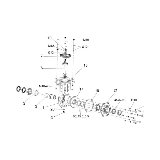 MH 776 - Oleo-Mac Tiller Transmission Diagram